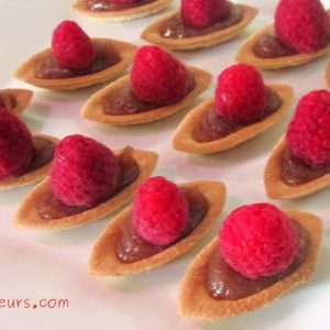 Mini tartelette châtaigne et framboise