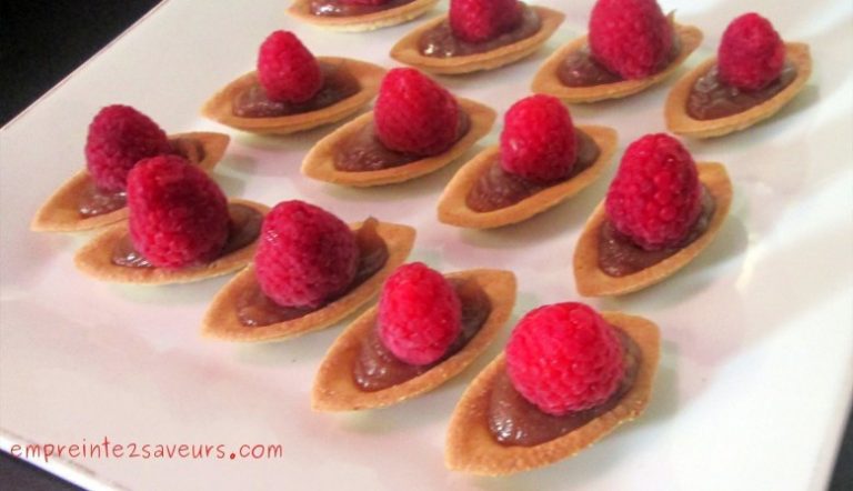 Mini tartelette châtaigne et framboise