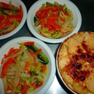 tagliatelle de légumes et gratin dauphinois